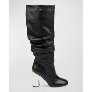 DEE‎ OCLEPPO Bethany Slouchy Leather Knee Boots 9.5